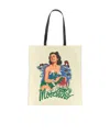Moschino Couture Hawaiian Print Tote Bag In Nude