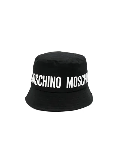 Moschino Kids' Logo Hat In Black