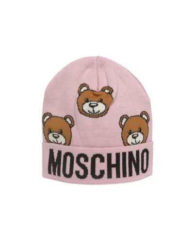 Moschino Logo Hat In Pink