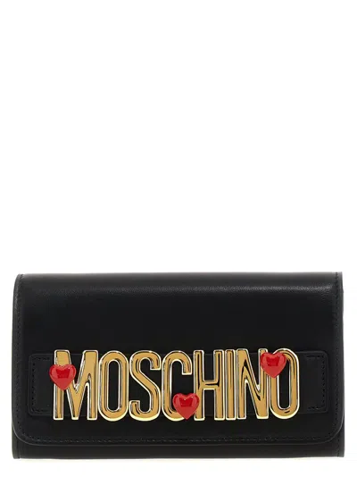 Moschino Logo Heart In Black