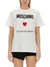 Moschino Logo Heart Motif T-shirt With Bold Design
