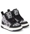 Moschino Logo High-top Leather Sneakers In Black