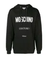 Moschino Man Sweatshirt Black Size 42 Organic Cotton In Black