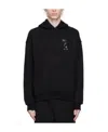 Moschino Black Double Question Mark Hoodie In Black