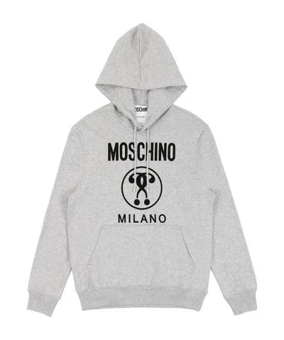 Moschino Logo Hooded Sweater In White