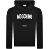 Moschino Cotton Logoed Hoodie In Black