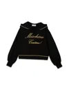 Moschino Logo Hoodie In Black