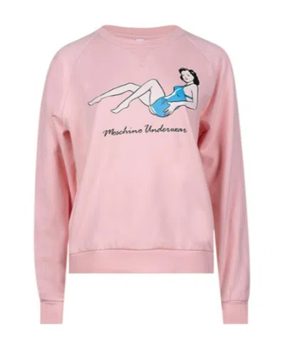 Moschino Logo Hoodie In Pink