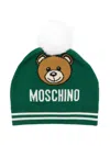 Moschino Logo-intarsia Beanie In Green