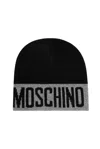 MOSCHINO MOSCHINO LOGO INTARSIA BEANIE