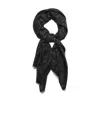 Moschino Logo-intarsia Knitted Scarf In Black