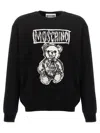 Moschino Teddy Print Cotton Crewneck Sweatshirt