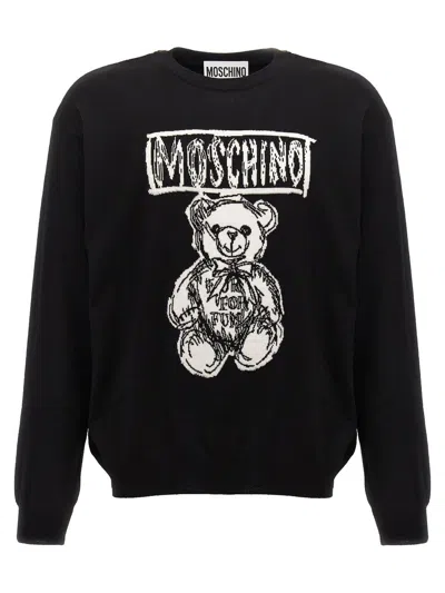 MOSCHINO MOSCHINO LOGO INTARSIA SWEATER