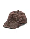 Moschino Logo-jacquard Cap In 褐色