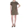 Moschino Logo Jacquard Dress In Brown