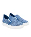 Moschino Logo-jacquard Slip-on Sneakers In Blue
