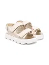 Moschino Logo-jacquard Sandals In Neutral