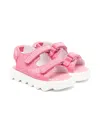 Moschino Logo-jacquard Sandals In Pink