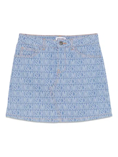 MOSCHINO LOGO-JACQUARD SKIRT