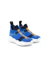Moschino Logo-jacquard Slip-on Sneakers In Blue