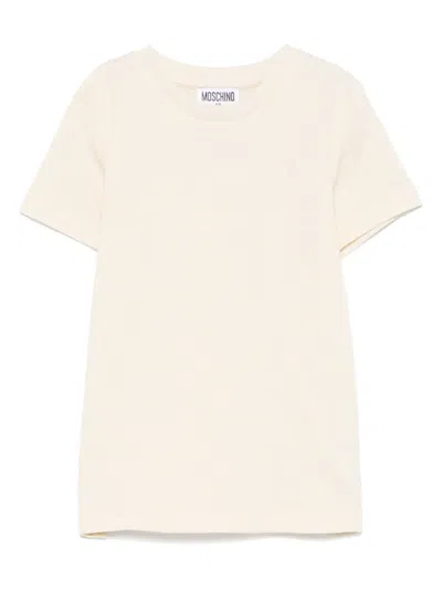Moschino Kids' Logo-jacquard T-shirt In 中性色