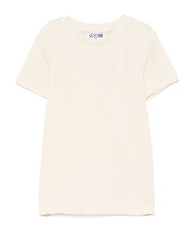 Moschino Logo-jacquard T-shirt In White