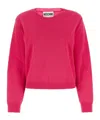Moschino Logo Jacquard Knit Wool Blend Sweater In Red