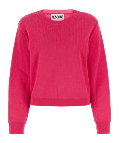 MOSCHINO LOGO-JACQUARD WOOL JUMPER