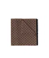 Moschino Logo Jacquard Wool Scarf In Brown