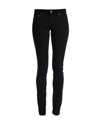 Moschino Logo Jeans In Black