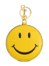 Moschino Smiley-face Leather Keychain
