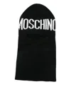 Moschino Logo-knitted Balaclava In Black