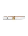 MOSCHINO MOSCHINO LEATHER M-PLAQUE BELT WOMAN BELT WHITE SIZE 38 LEATHER