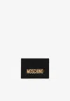 Moschino Golden Signature Black Card Case In Black