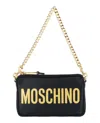 MOSCHINO LOGO LEATHER CHAIN SHOULDER BAG