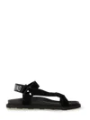 Moschino Logo-print Touch-strap Sandals In Black