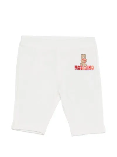 Moschino Babies' Logo Leggings In White
