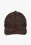 Moschino Logo Lettering Baseball Cap In Brown