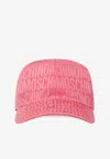 Moschino Logo Lettering Baseball Cap In Pink