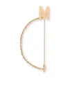 Moschino Logo-lettering Chain-detail Brooch In Gold