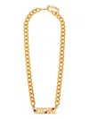 MOSCHINO LOGO-LETTERING CHAIN NECKLACE