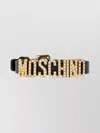 Moschino Logo-lettering Leather Bracelet