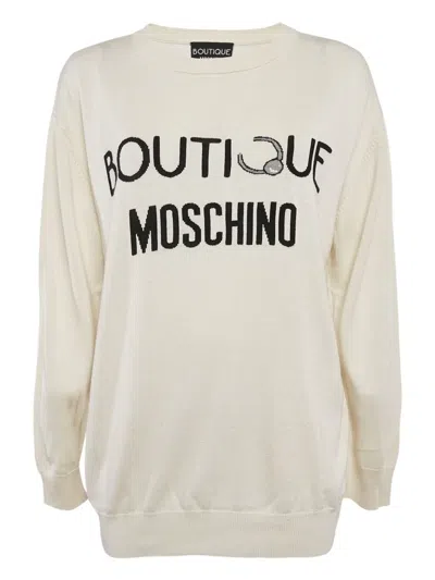 Pre-owned Moschino Logo-lettering Oversized Jumper