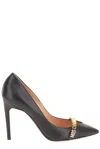 Moschino 100mm Logo-lettering Pumps In Black