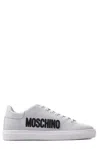 MOSCHINO MOSCHINO LOGO LETTERING ROUND TOE SNEAKERS