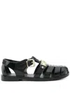 Moschino Jelly Sandal With Lettering Logo In Black