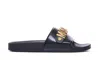 Moschino Logo-hardware Slides In Black