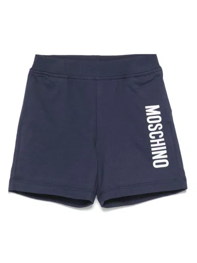 Moschino Babies' Logo-lettering Shorts In Blue