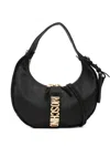 Moschino Logo-lettering Shoulder Bag In Black