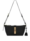 Moschino Logo-lettering Shoulder Bag In Black